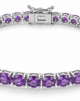 Hand Movie Wearing Tennis Bracelet Round 4 Prong Created