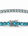 Hand Movie Wearing Tennis Bracelet Round 4 Prong Created