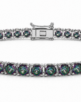 Hand Movie Wearing Tennis Bracelet Round 4 Prong Created