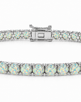 Hand Movie Wearing Tennis Bracelet Round 4 Prong Created