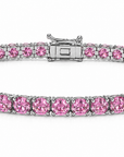 Hand Movie Wearing Tennis Bracelet Round 4 Prong Created