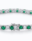 Hand Movie Wearing Tennis Bracelet Round 4 Prong Created