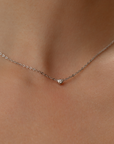 TINY SINGLE STONE NECKLACE
