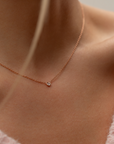 TINY SINGLE STONE NECKLACE