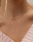 TINY SINGLE STONE NECKLACE