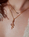 SNAKE CHARM NECKLACE