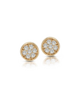 PAVÉ DISC STUD EARRINGS
