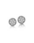 PAVÉ DISC STUD EARRINGS