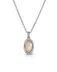 BEZEL FRESHWATER PEARL NECKLACE
