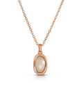 BEZEL FRESHWATER PEARL NECKLACE