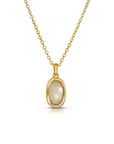 BEZEL FRESHWATER PEARL NECKLACE