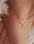 HALO CENTER STONE NECKLACE