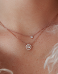 HALO CENTER STONE NECKLACE