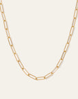 14K Gold Paperclip Chain Necklace