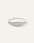 Pave Diamond Slim Signet Ring