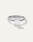 Lab Grown Diamond Emerald Comfort Fit Engagement Ring