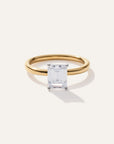 Lab Grown Diamond Emerald Comfort Fit Engagement Ring