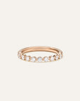 Lab Grown Diamond Single Shared Prong Halfway Band