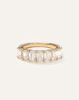 Lab Grown Diamond Emerald Seven Stone Band