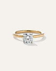 Lab Grown Diamond Round Petite Hidden Halo Engagement Ring