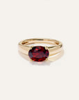 14K Gold Gemstone Vintage Inspired Ring