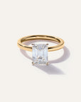 Lab Grown Diamond Emerald Comfort Fit Engagement Ring