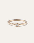 14K Gold Solo Diamond Bezel Ring
