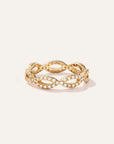 14K Gold Diamond Infinity Band