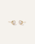 14K Gold Lab Grown Diamond Bezel Studs