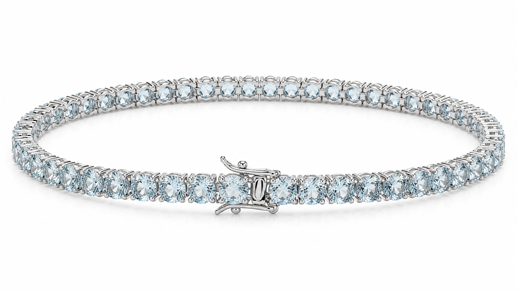 Hand Movie Wearing Tennis Bracelet Round 4 Prong Created
