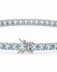 Hand Movie Wearing Tennis Bracelet Round 4 Prong Created