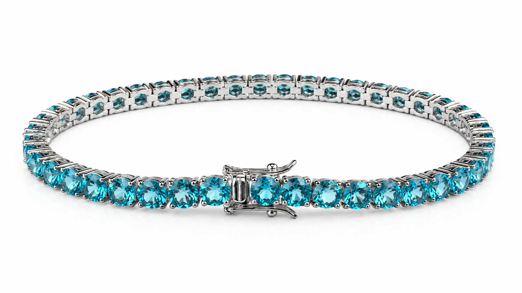 Hand Movie Wearing Tennis Bracelet Round 4 Prong Created
