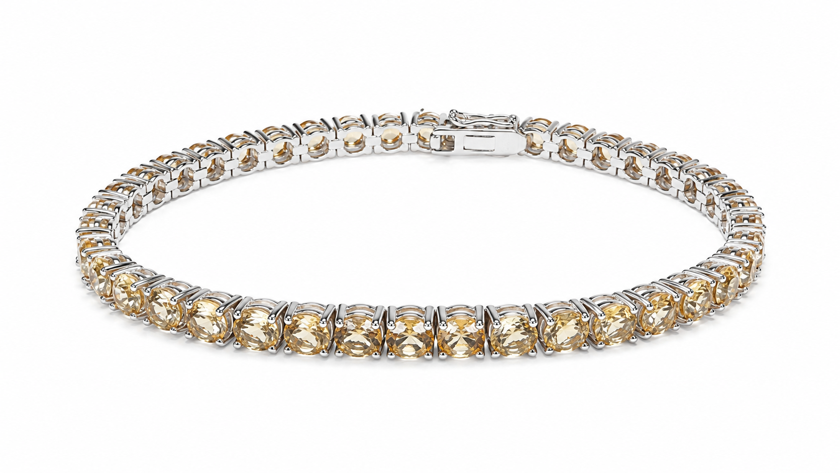 Hand Movie Wearing Tennis Bracelet Round 4 Prong Created