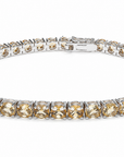 Hand Movie Wearing Tennis Bracelet Round 4 Prong Created