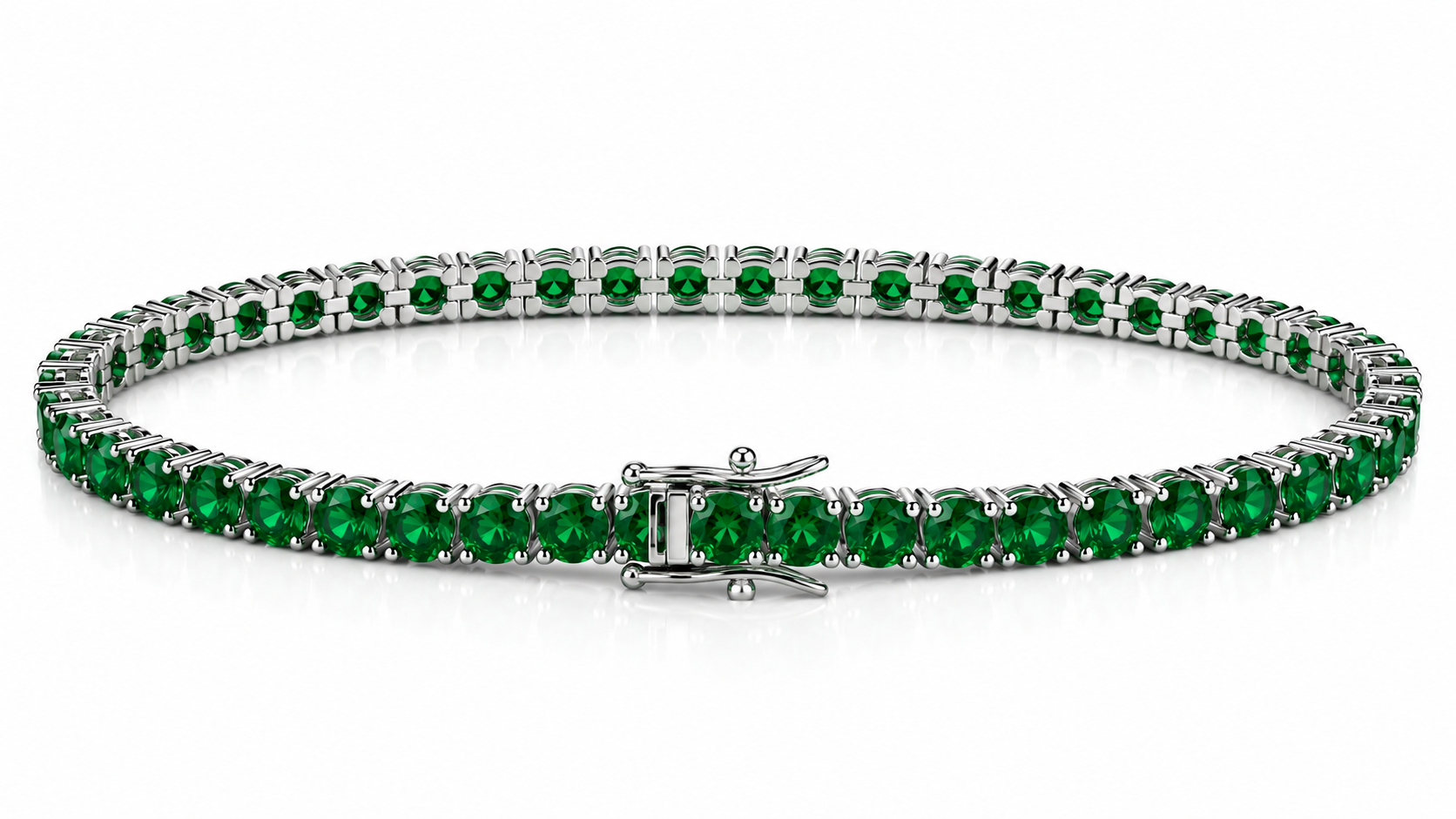 Hand Movie Wearing Tennis Bracelet Round 4 Prong Created