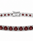 Hand Movie Wearing Tennis Bracelet Round 4 Prong Created