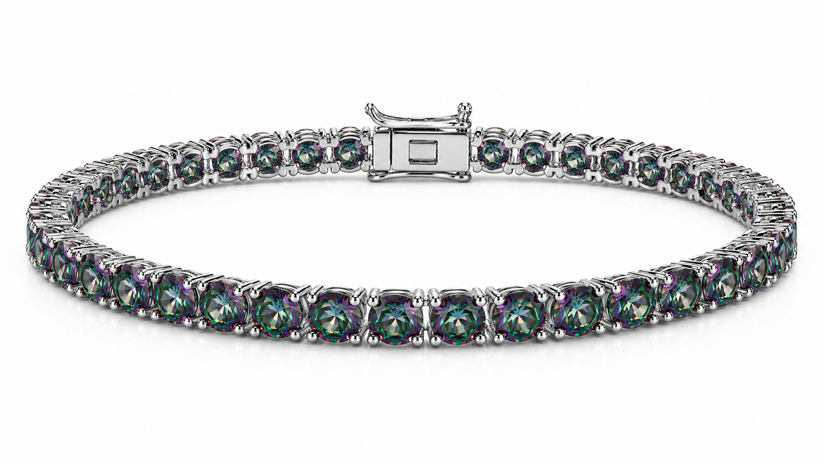Hand Movie Wearing Tennis Bracelet Round 4 Prong Created
