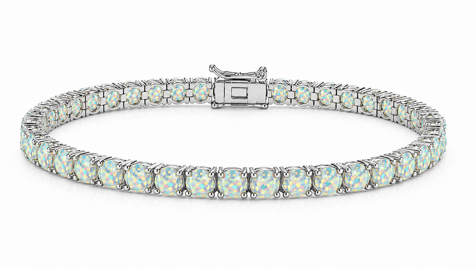 Hand Movie Wearing Tennis Bracelet Round 4 Prong Created