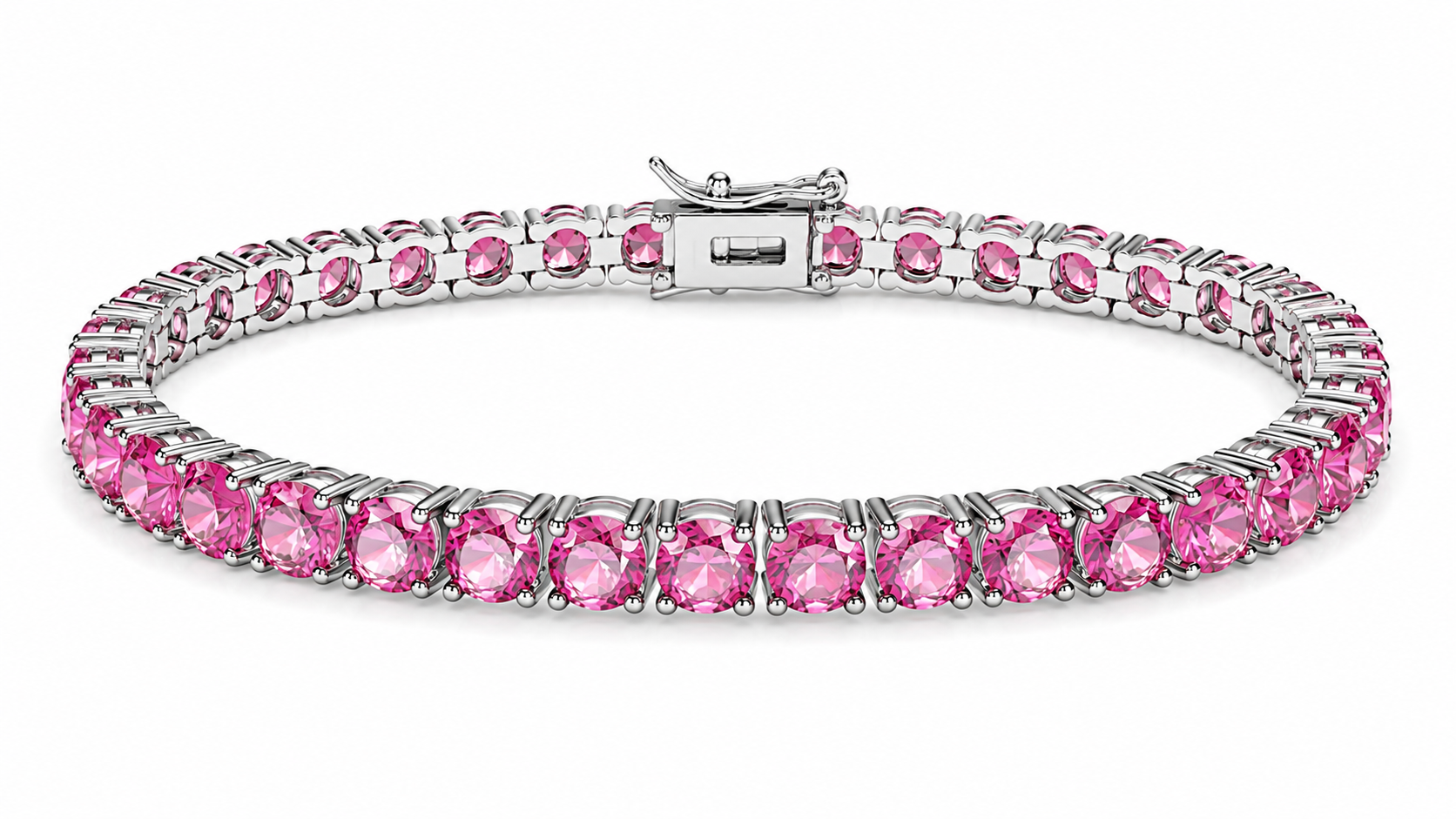 Hand Movie Wearing Tennis Bracelet Round 4 Prong Created