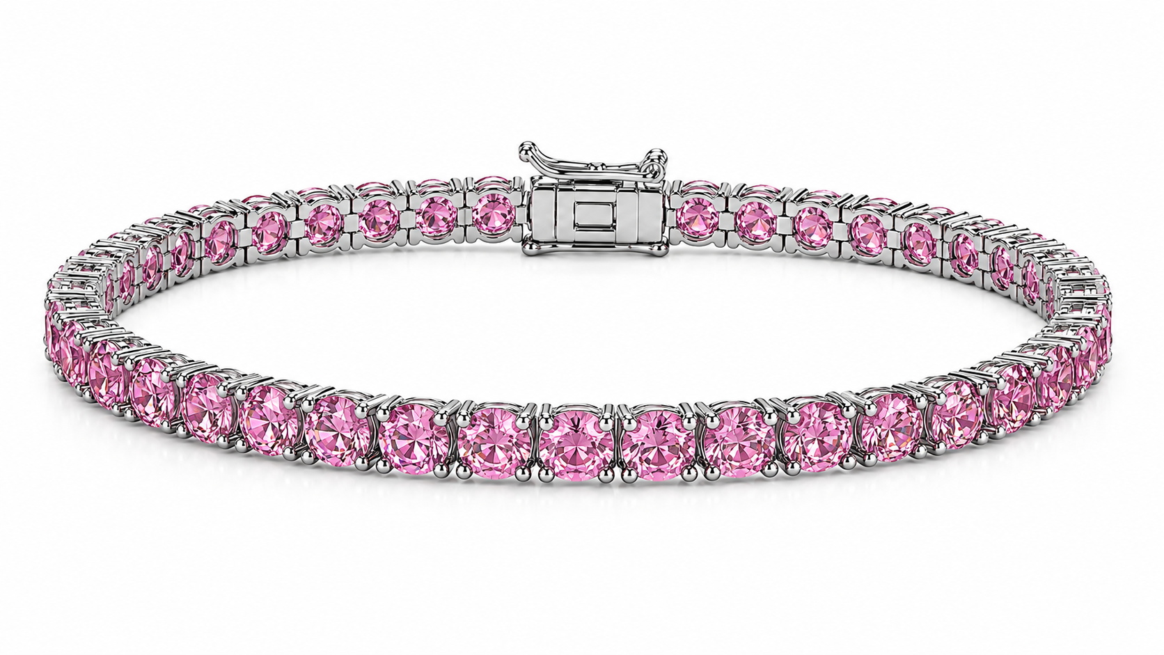 Hand Movie Wearing Tennis Bracelet Round 4 Prong Created