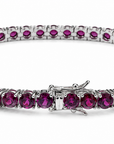 Hand Movie Wearing Tennis Bracelet Round 4 Prong Created