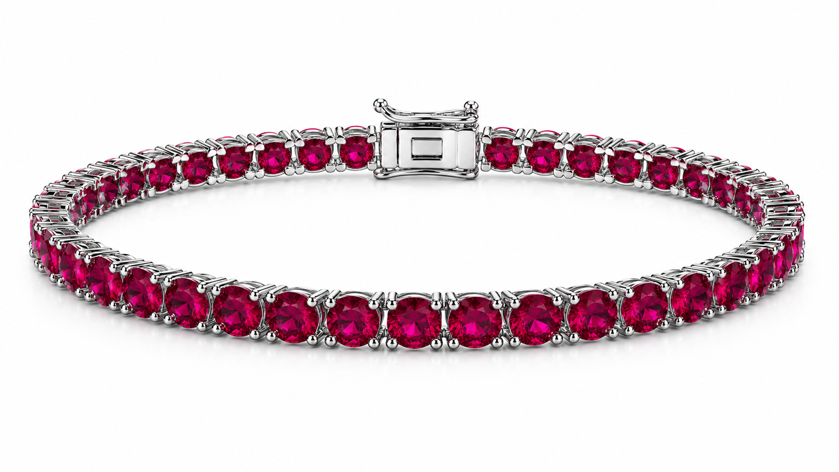 Hand Movie Wearing Tennis Bracelet Round 4 Prong Created