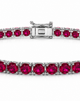 Hand Movie Wearing Tennis Bracelet Round 4 Prong Created