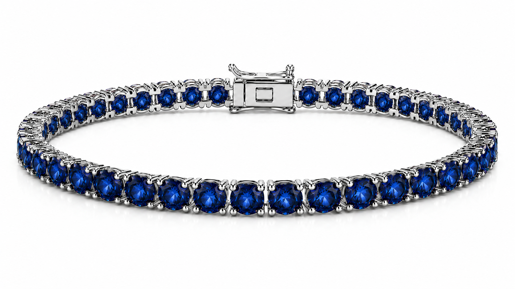 Hand Movie Wearing Tennis Bracelet Round 4 Prong Created