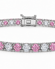Hand Movie Wearing Tennis Bracelet Round 4 Prong Created