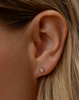 PAVÉ DISC STUD EARRINGS