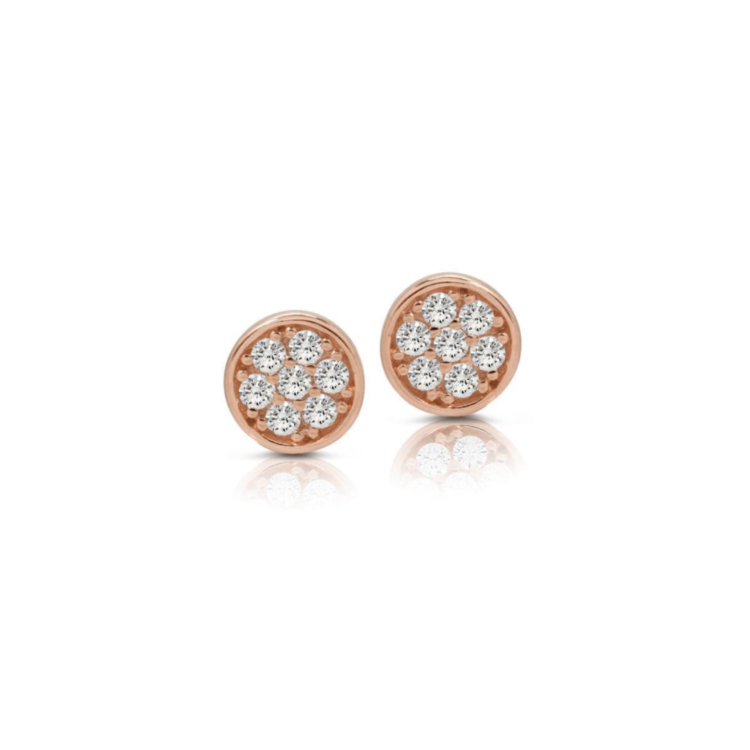 PAVÉ DISC STUD EARRINGS