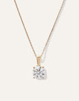 14K Gold Lab Grown Diamond Solitaire Necklace