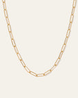 14K Gold Paperclip Chain Necklace