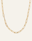 14K Gold Paperclip Chain Necklace